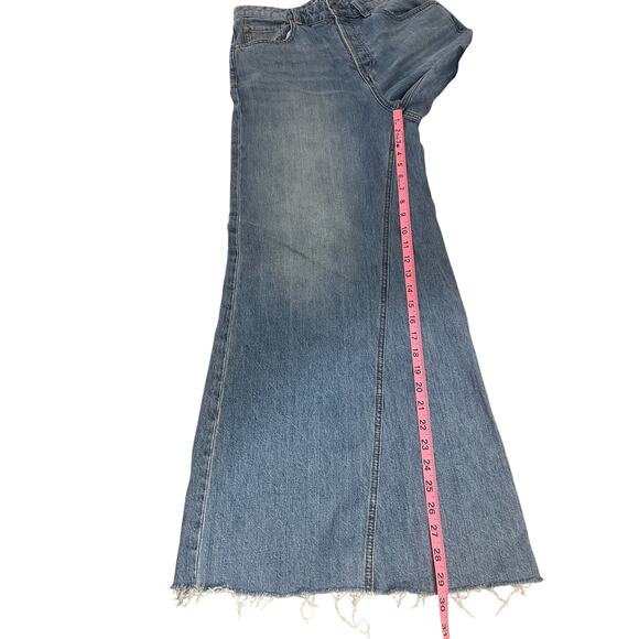 Free People We The Free Extra Wide Leg High Slouchy Jeans Boho Light Wash Sz 29 - Picture 8 of 11